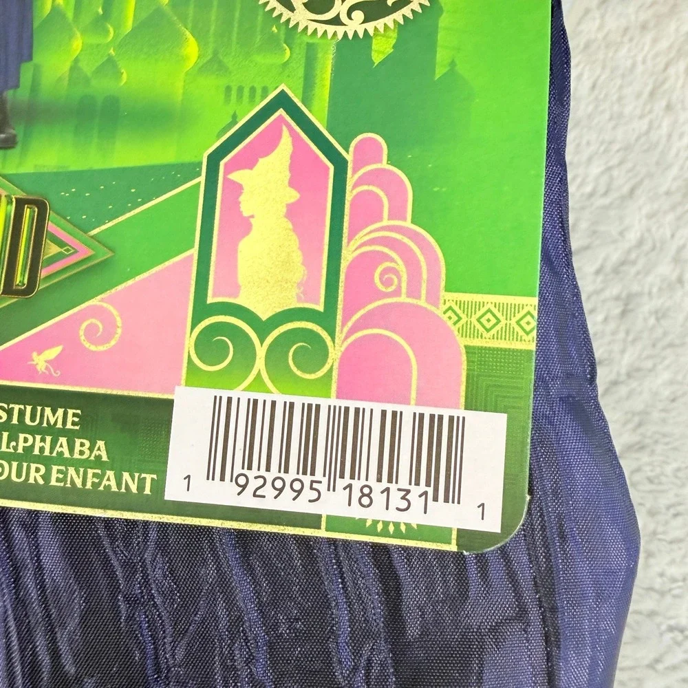 Wicked Elphaba Deluxe Costume Girls Medium 7-8 Disguise Dress Cape Hat New